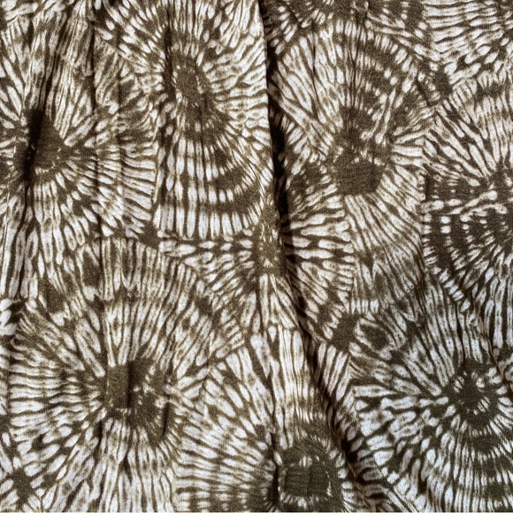 Michael Kors Olive Green & White Tank Top Chain Necklace Neck Tie Dye Pattern - Picture 3 of 5